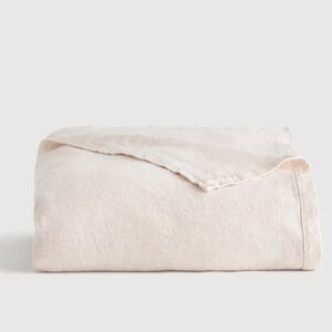 Quince Soft Ivory Throw Blanket